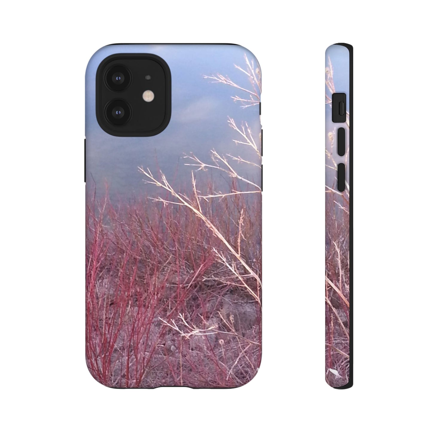 Phone Case - Nature-Inspired Winter Branches Coral Color