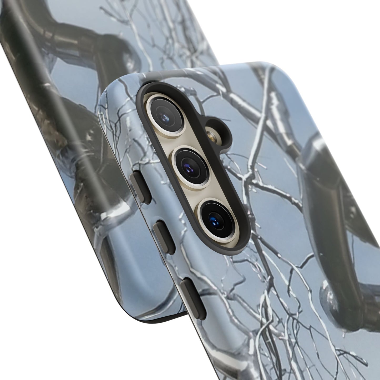 Phone Case - Durable Phone Protector with Bold Metal Nature-inspired Design