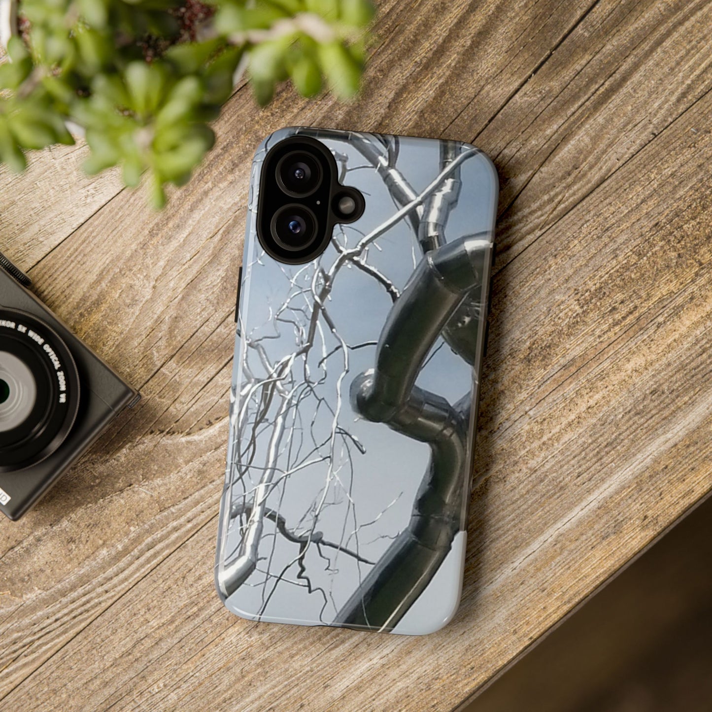 Phone Case - Durable Phone Protector with Bold Metal Nature-inspired Design