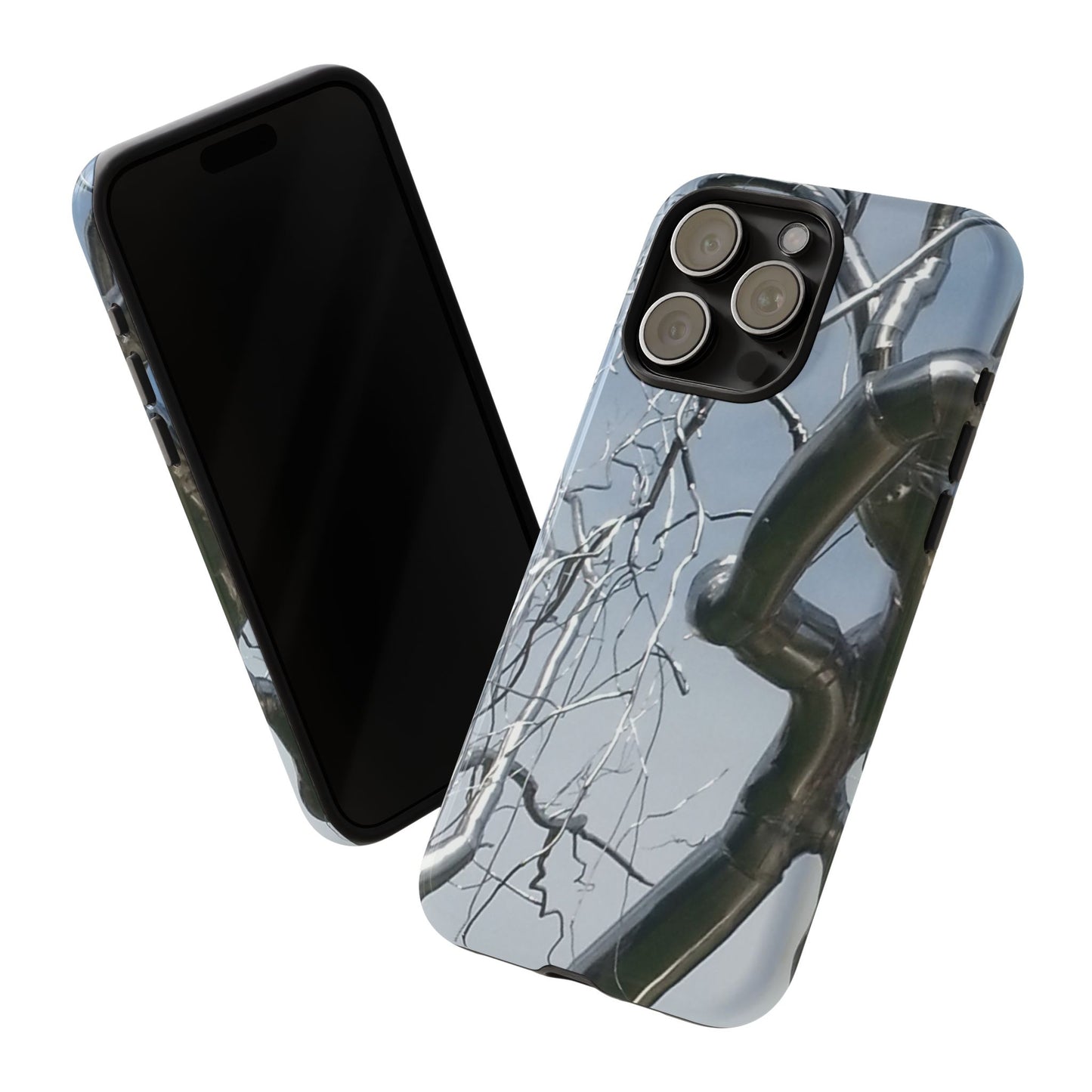 Phone Case - Durable Phone Protector with Bold Metal Nature-inspired Design