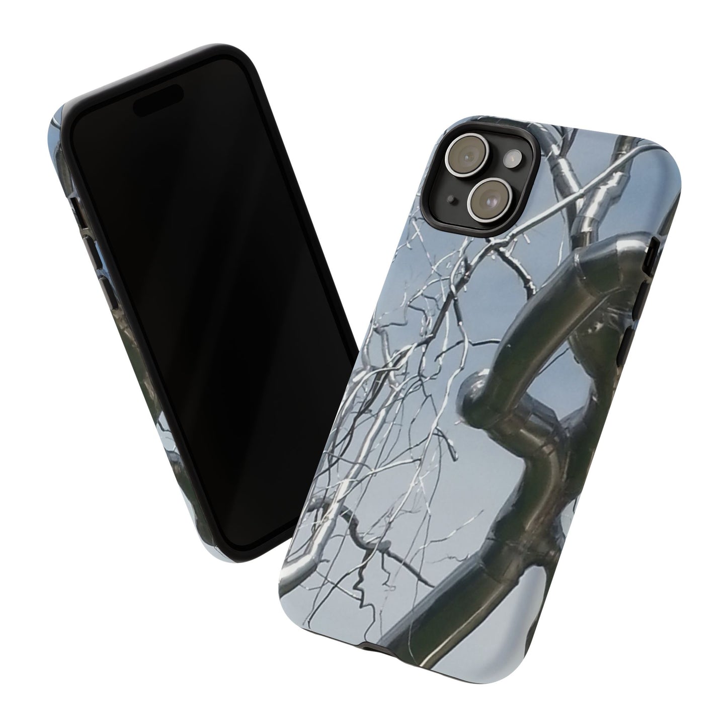 Phone Case - Durable Phone Protector with Bold Metal Nature-inspired Design