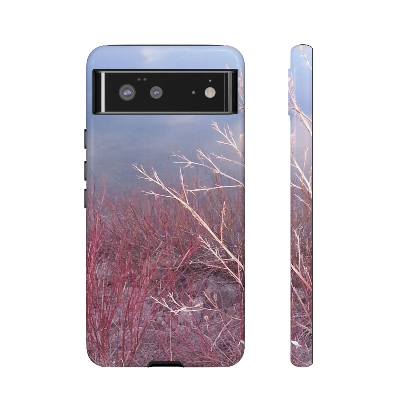 Phone Case - Nature-Inspired Winter Branches Coral Color