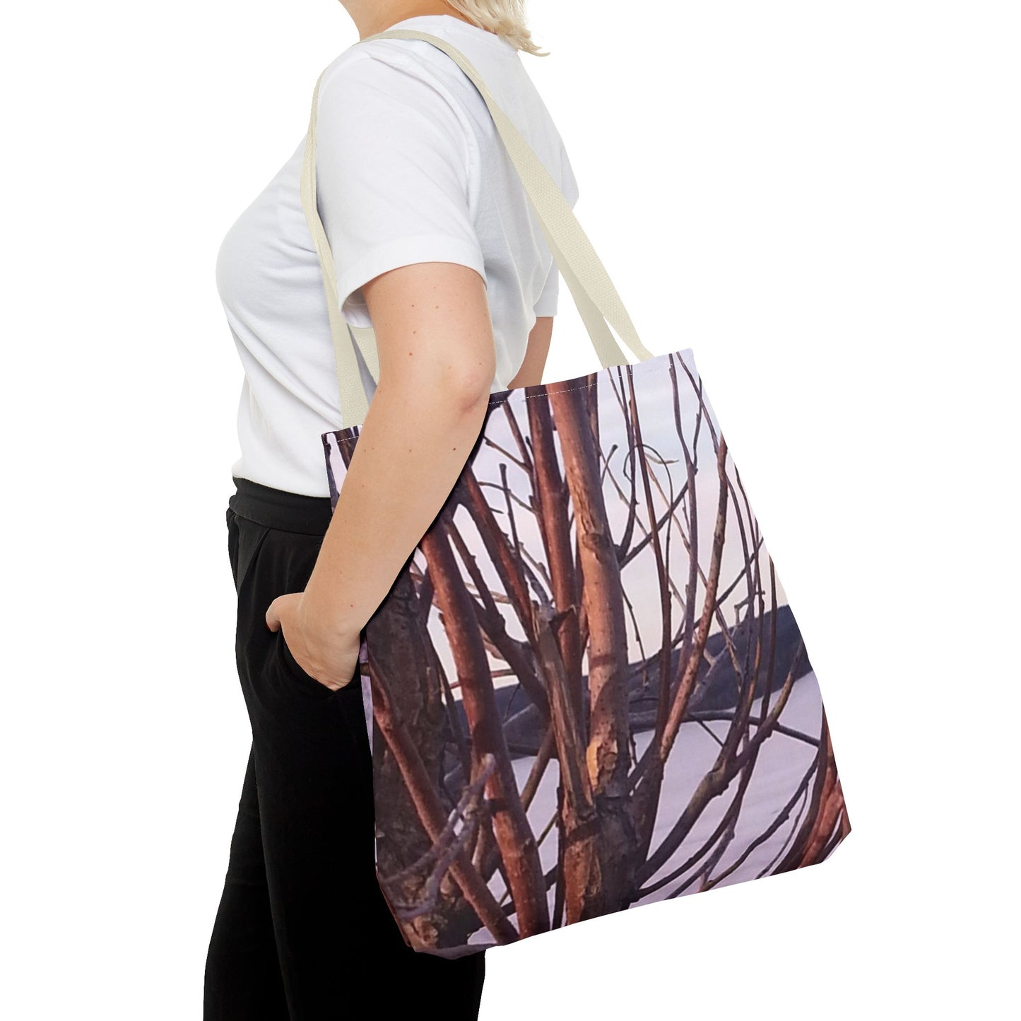 Tote Bag - Nature-Inspired  - Tree Branch Design