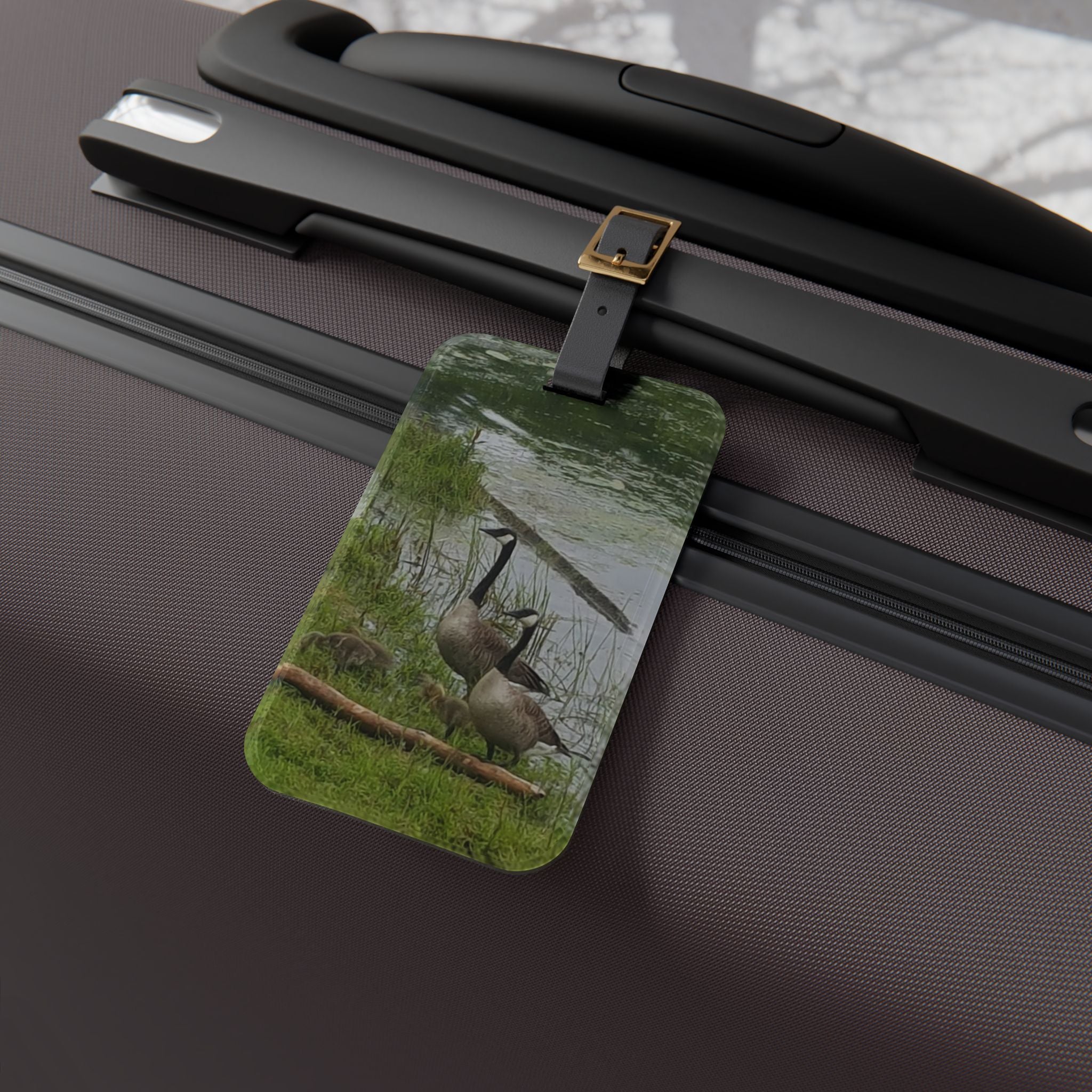 Wild Passage | Marshland Mist Wildlife Luggage Tag | The Flow Collection