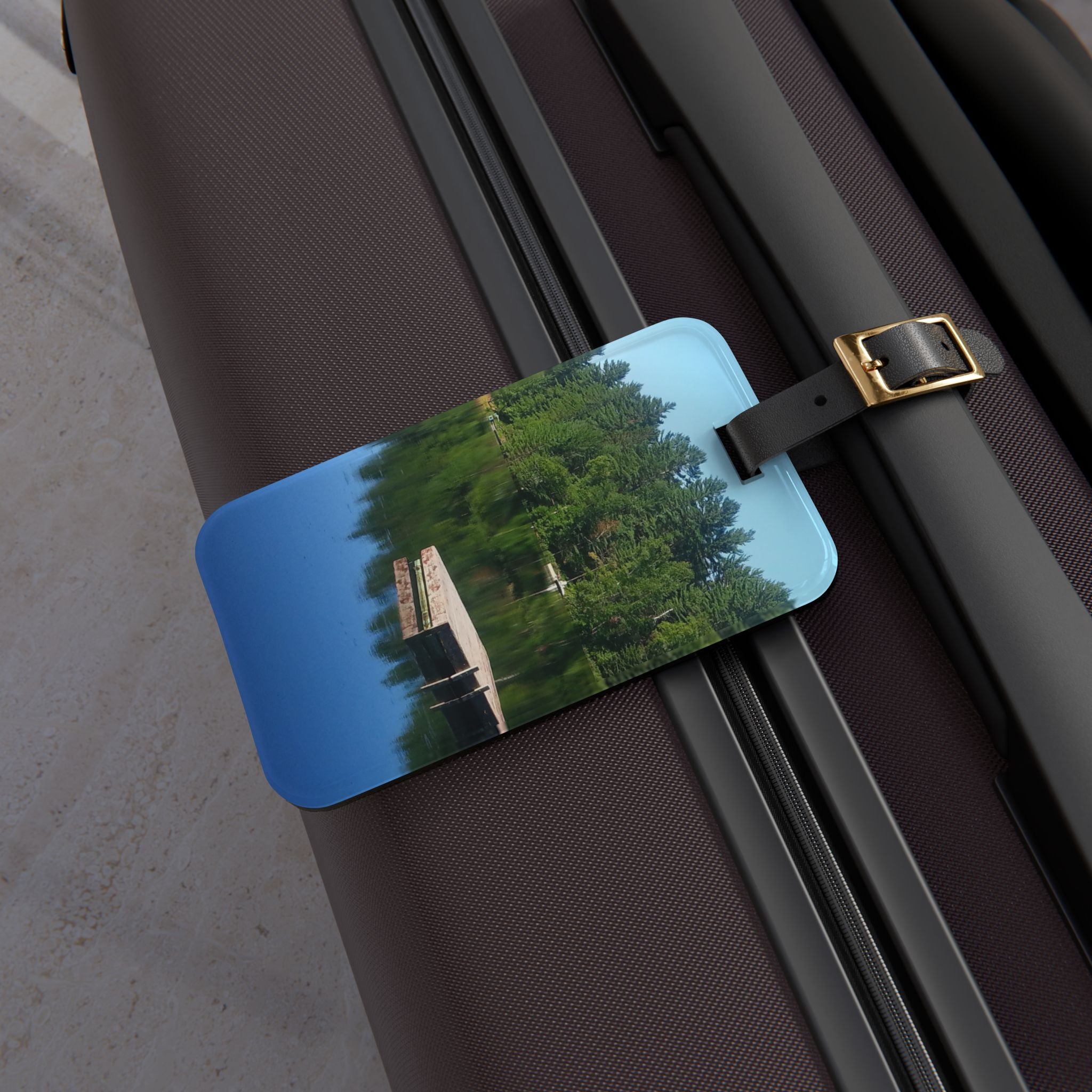 Lakeside Respite | Soft Mist Reflection Luggage Tag | The Nurture Collection