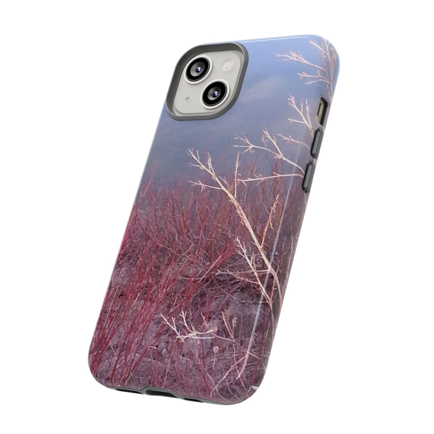 Phone Case - Nature-Inspired Winter Branches Coral Color