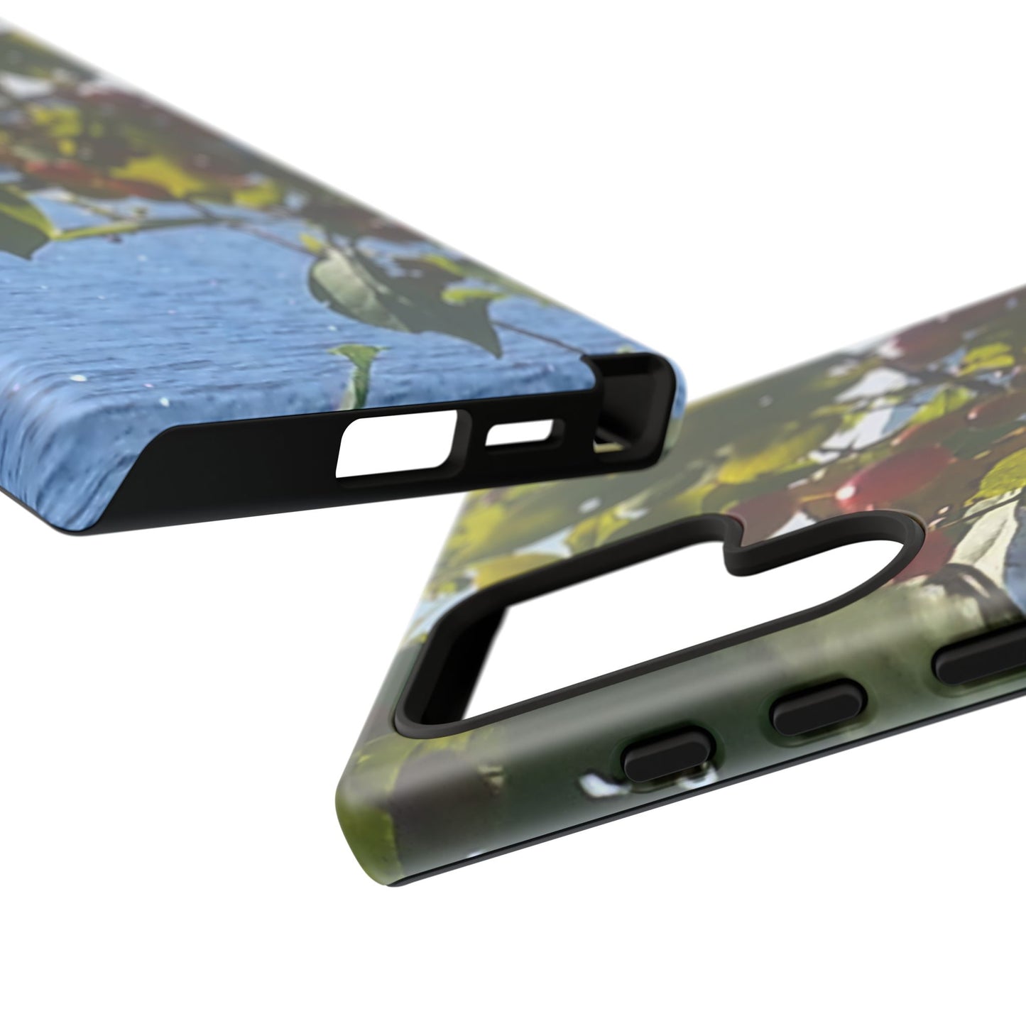 Phone Case - Nature-Inspired  - Vibrant Berry & Water Design