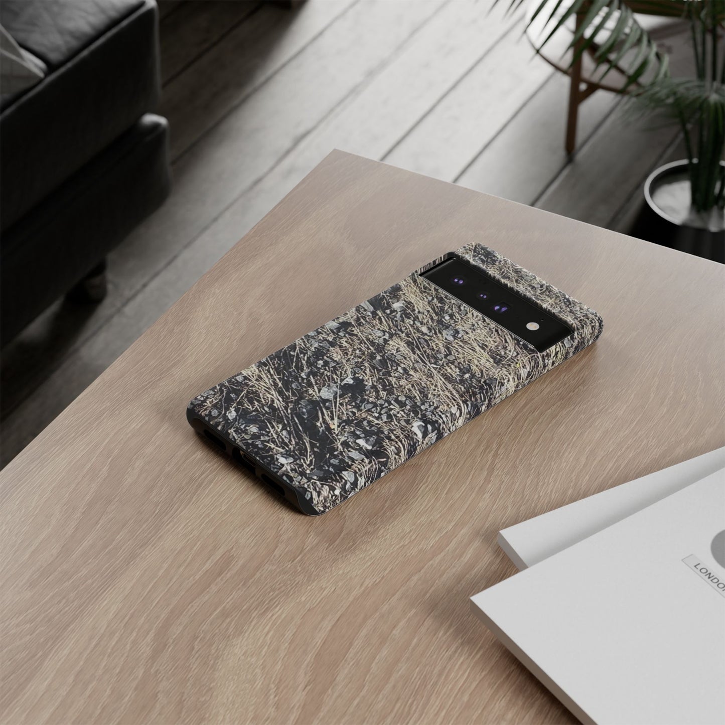 Phone Case -  Nature-Inspired Stone Bed Design for Outdoor Enthusiasts