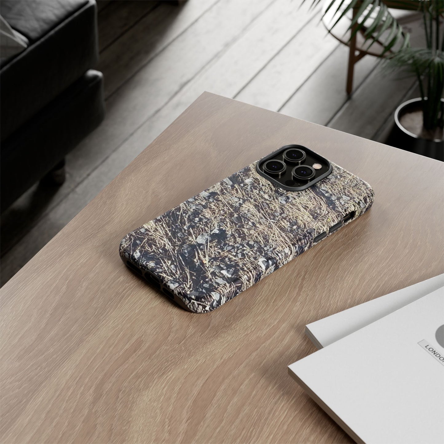 Phone Case -  Nature-Inspired Stone Bed Design for Outdoor Enthusiasts