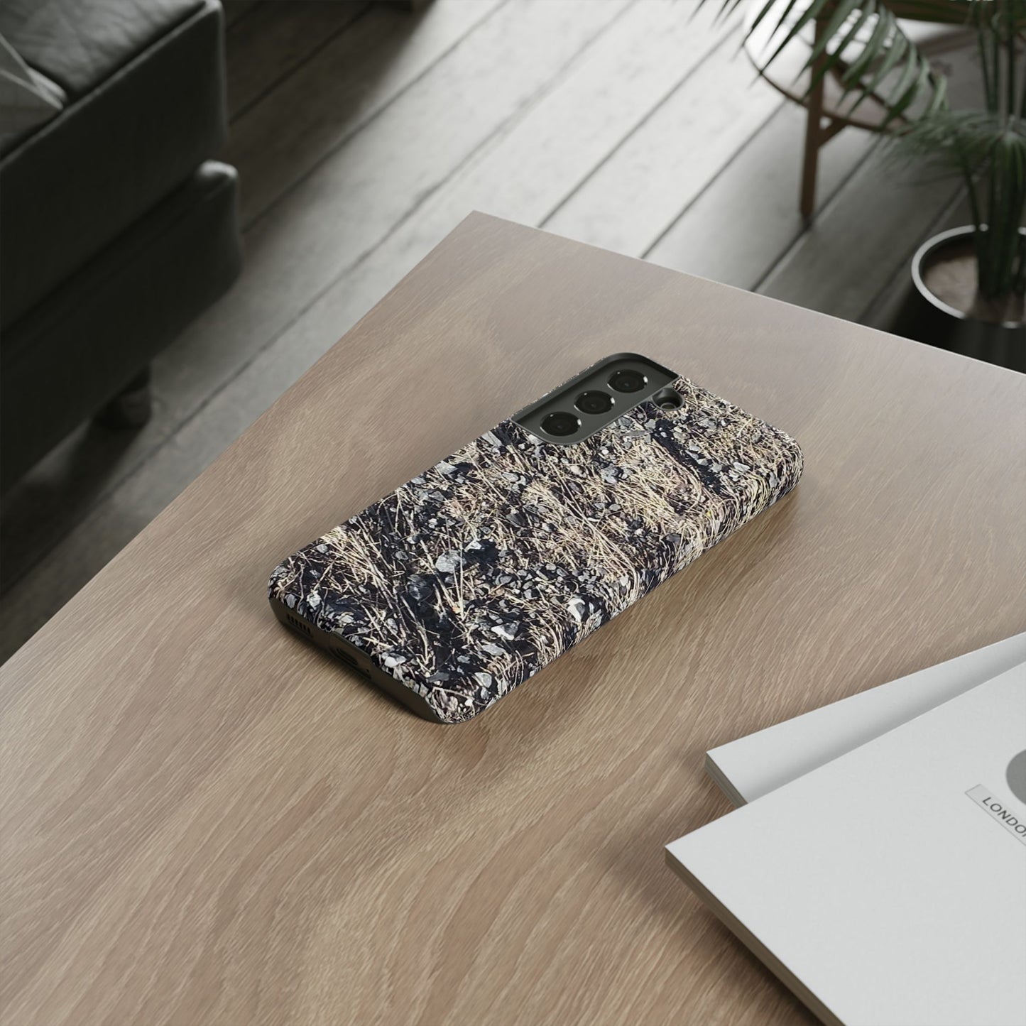 Phone Case -  Nature-Inspired Stone Bed Design for Outdoor Enthusiasts