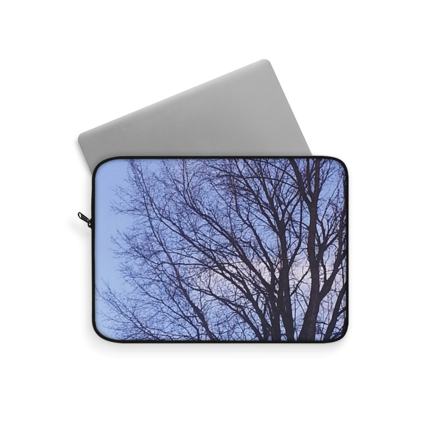 Laptop Sleeve - Photo of Tree Silhouette against Blue Sky