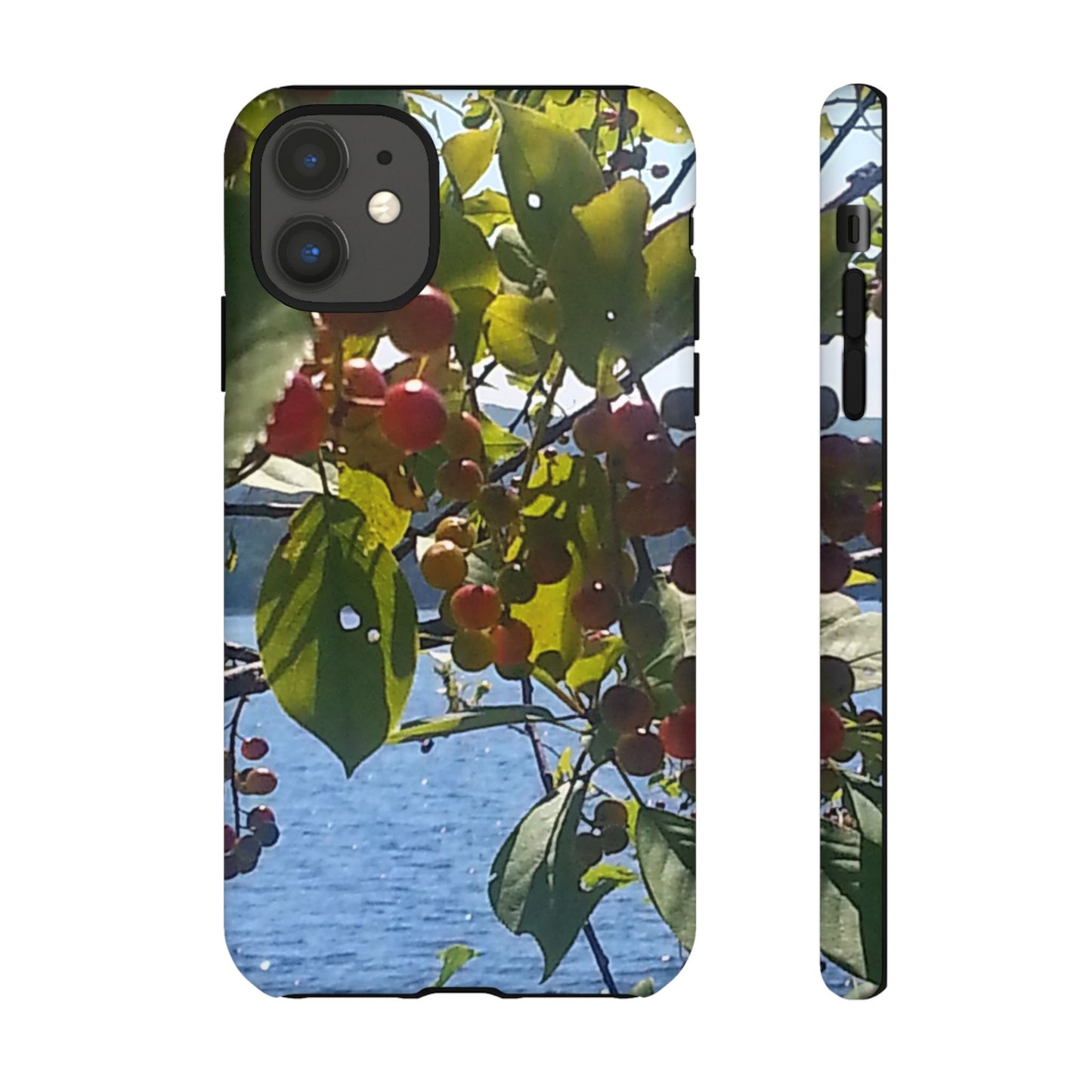 Phone Case - Nature-Inspired  - Vibrant Berry & Water Design