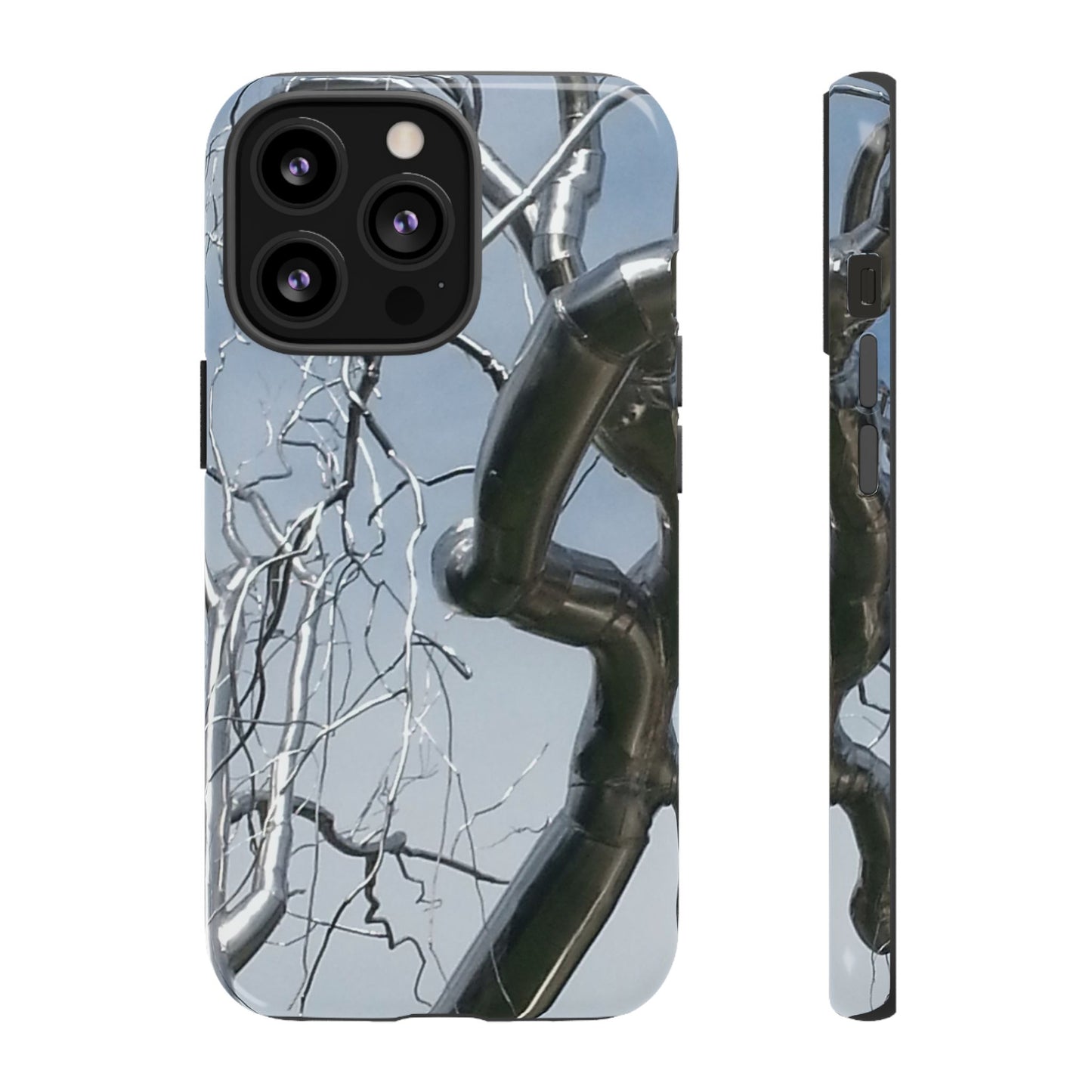 Phone Case - Durable Phone Protector with Bold Metal Nature-inspired Design